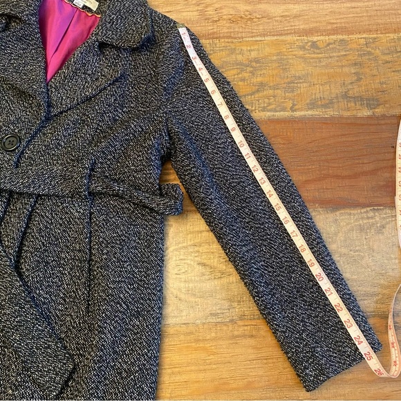 Liz Lange Maternity Tweed Lined Pea Coat Large Wool blend Target - Picture 11 of 11